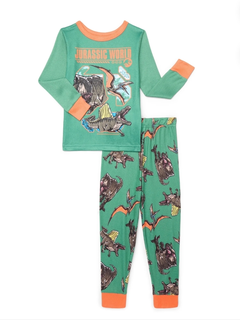 BOG1@50%Off- Jurassic World Boys Long Sleeve Tee and Pants Pajama Set, 2-Piece
